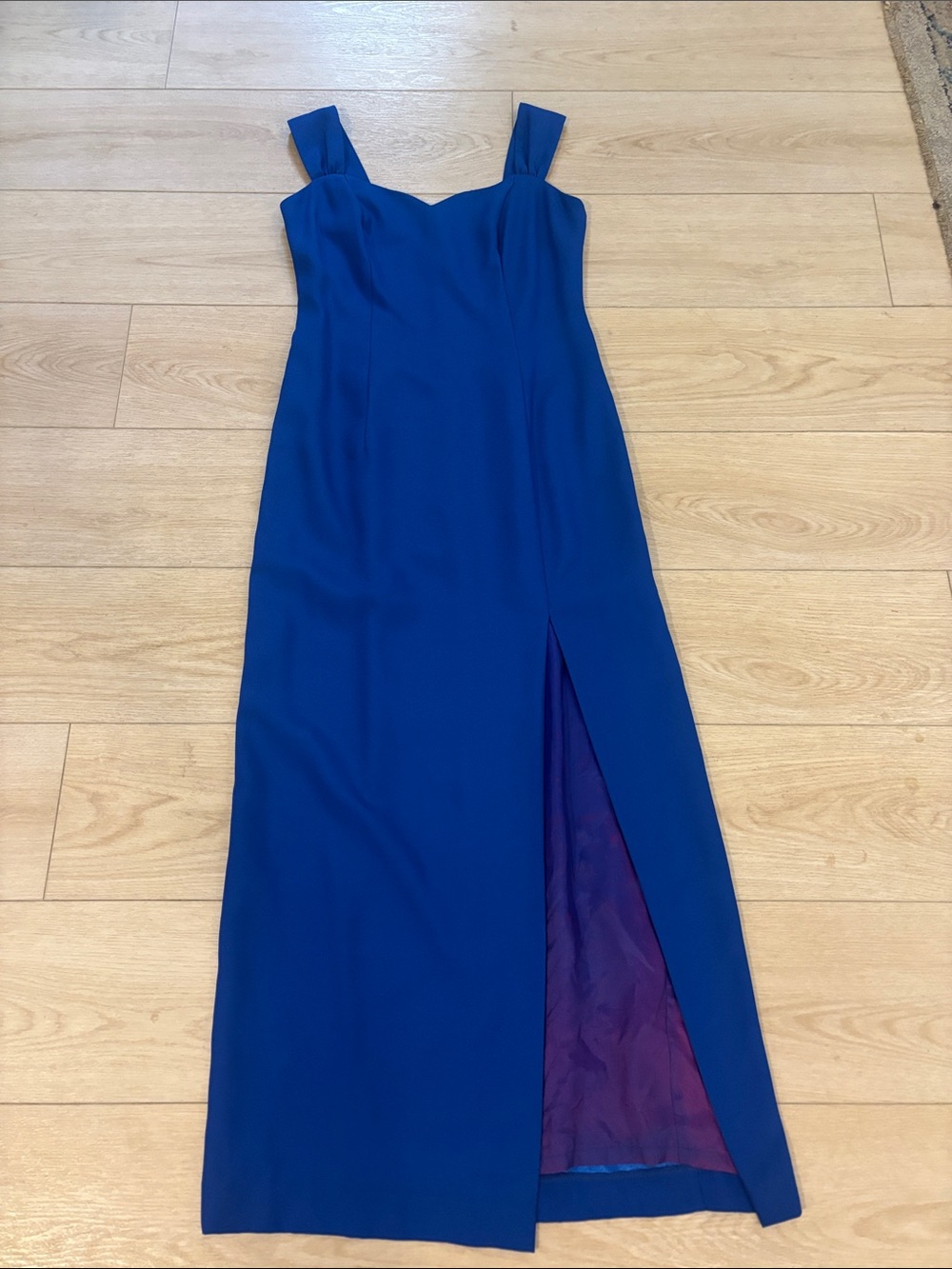 90s Blue slit dress